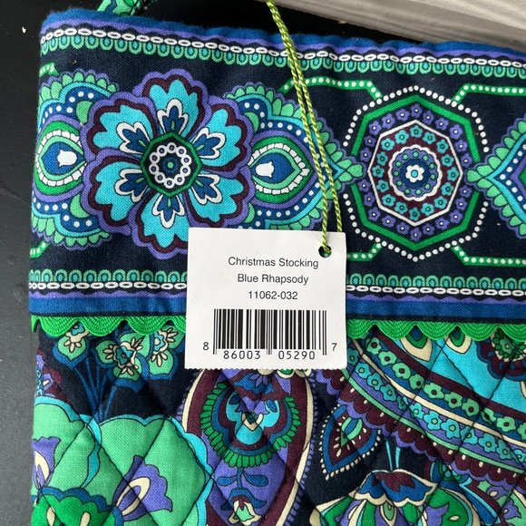 NWT Vera Bradley Christmas Stocking Blue Rhapsody - Picture 4 of 4